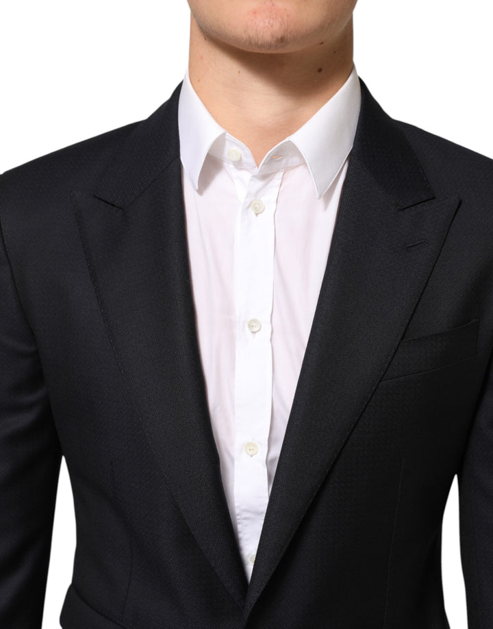 Dolce & Gabbana Black Wool NAPOLI 2 Button Men Suit Blazer by Dolce & Gabbana outlet now on sale