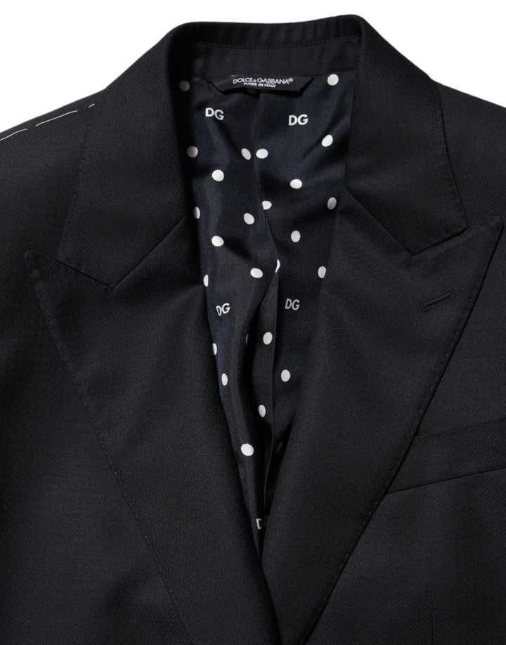 Dolce & Gabbana Black Wool NAPOLI 2 Button Men Suit Blazer by Dolce & Gabbana outlet now on sale