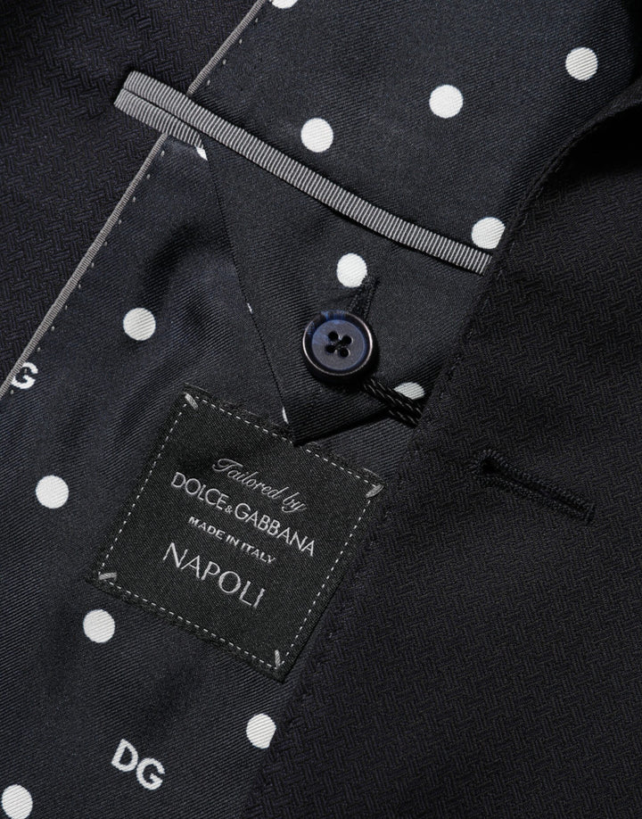 Dolce & Gabbana Black Wool NAPOLI 2 Button Men Suit Blazer by Dolce & Gabbana outlet now on sale