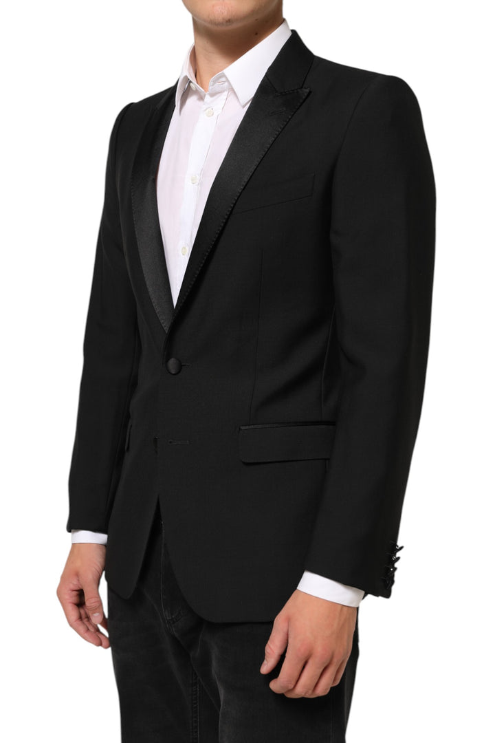 Dolce & Gabbana Black Wool MARTINI 2 Button Men Suit Blazer by Dolce & Gabbana outlet now on sale
