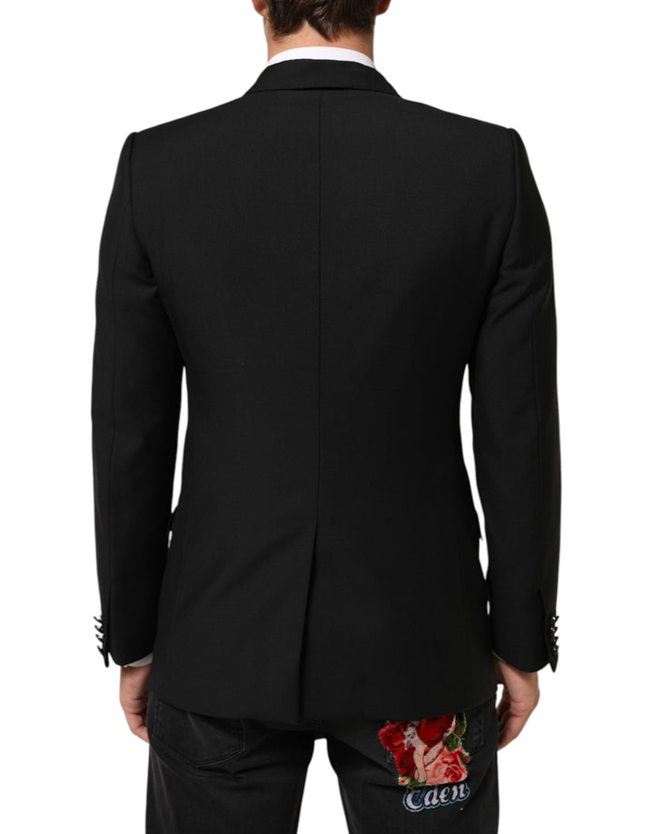 Dolce & Gabbana Black Wool MARTINI 2 Button Men Suit Blazer by Dolce & Gabbana outlet now on sale
