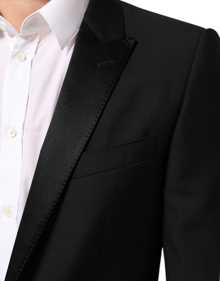 Dolce & Gabbana Black Wool MARTINI 2 Button Men Suit Blazer by Dolce & Gabbana outlet now on sale