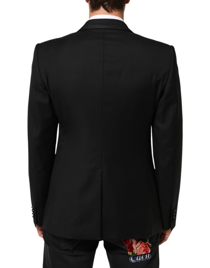 Dolce & Gabbana Black Wool 1 Button Suit Jacket Men Blazer by Dolce & Gabbana outlet now on sale
