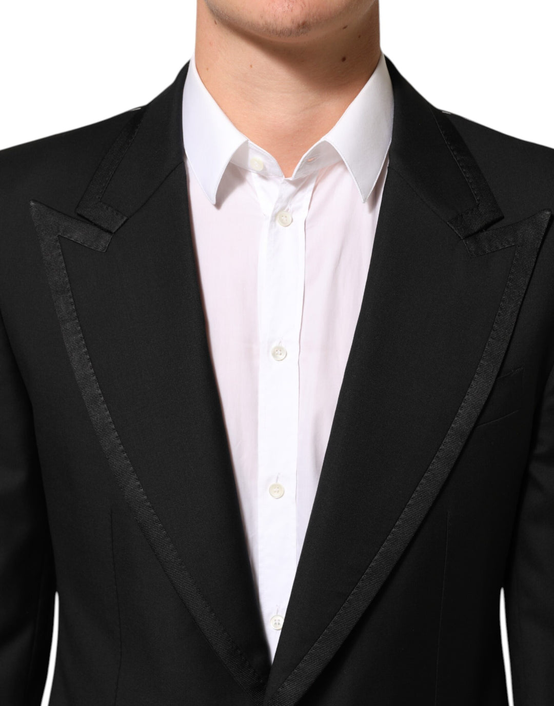Dolce & Gabbana Black Wool 1 Button Suit Jacket Men Blazer by Dolce & Gabbana outlet now on sale