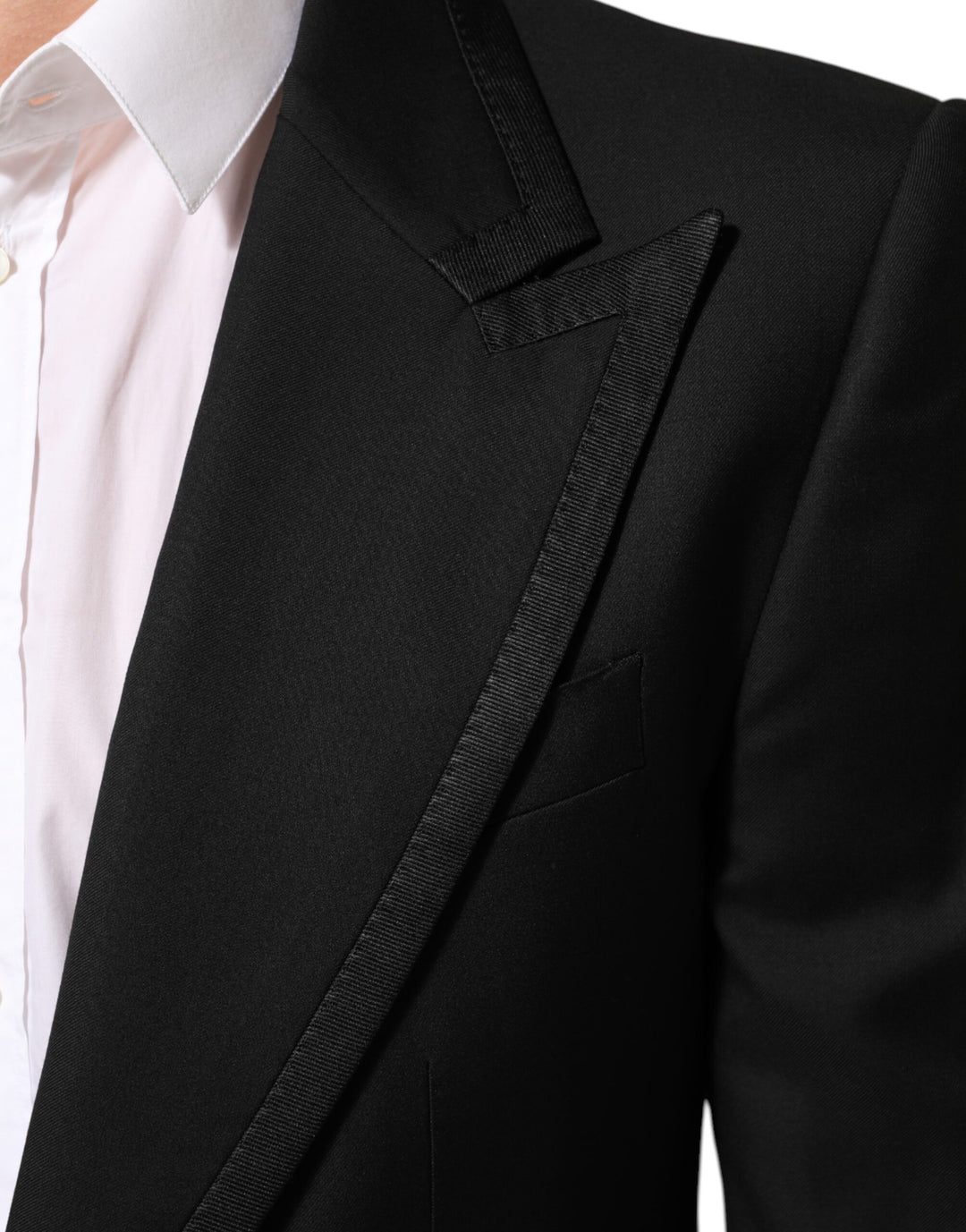 Dolce & Gabbana Black Wool 1 Button Suit Jacket Men Blazer by Dolce & Gabbana outlet now on sale