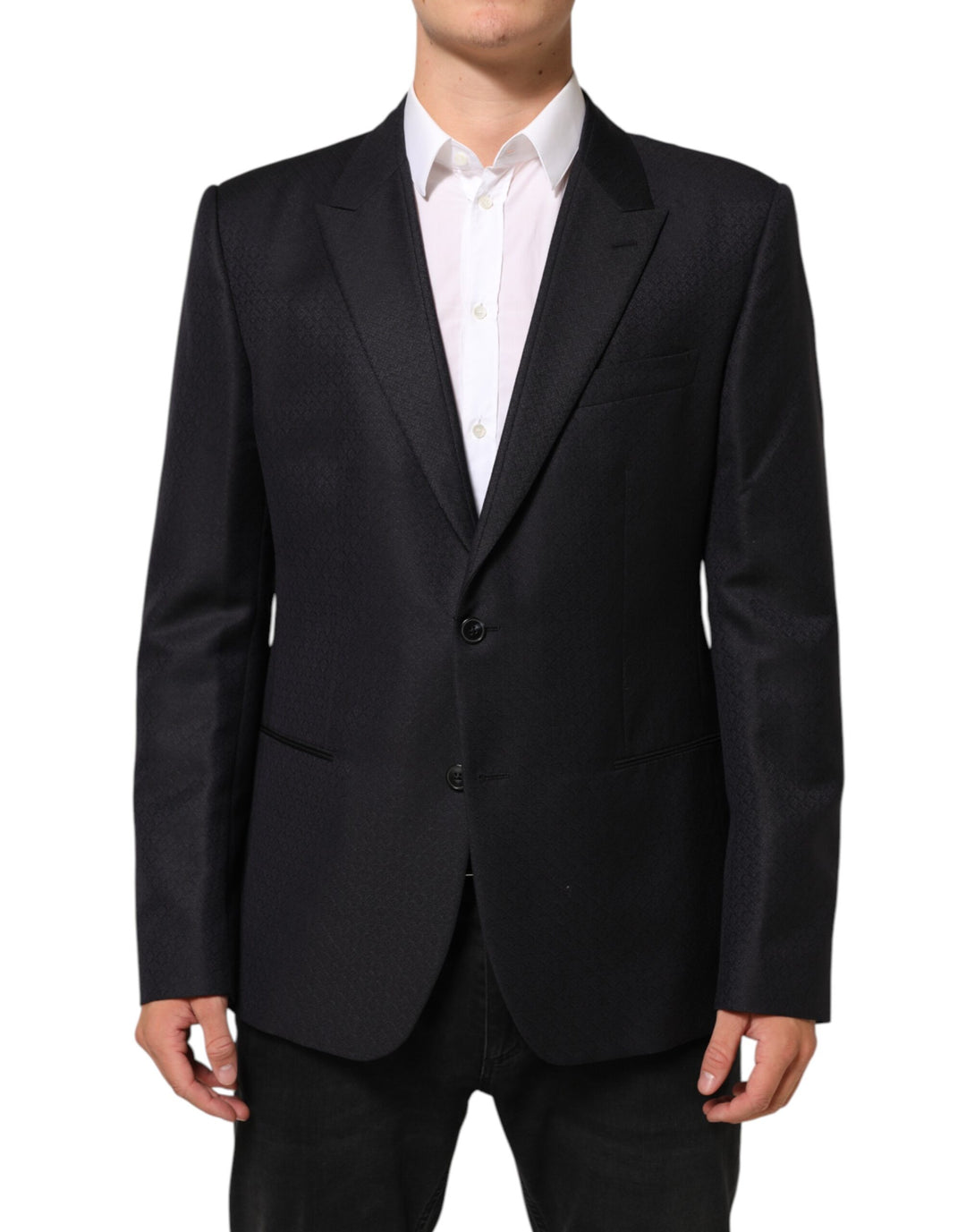 Dolce & Gabbana Black Wool 2 Buttons Suit Jacket Men Blazer by Dolce & Gabbana outlet now on sale