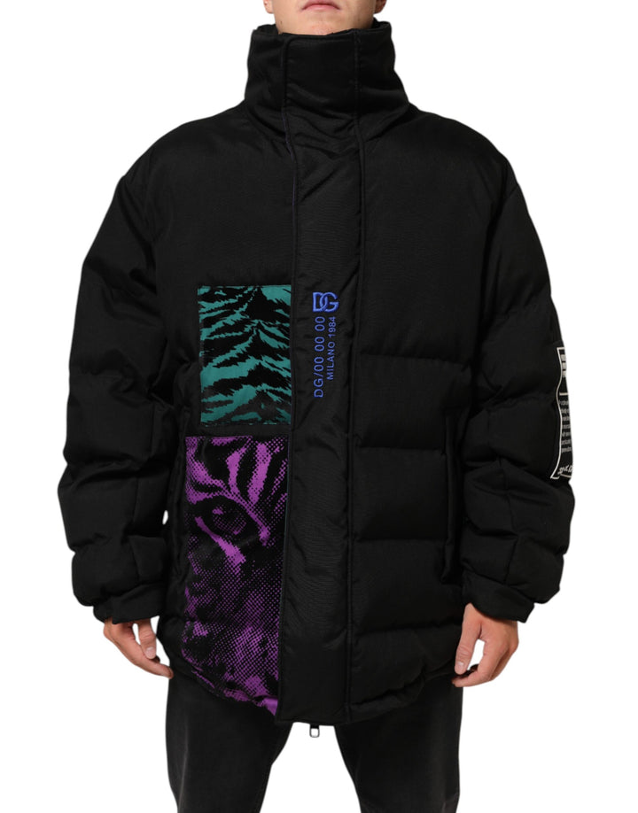 Dolce &amp; Gabbana Sample Sale Dolce &amp; Gabbana Black Nylon Puffer Men Full Zip Jacket - | Designer outlet