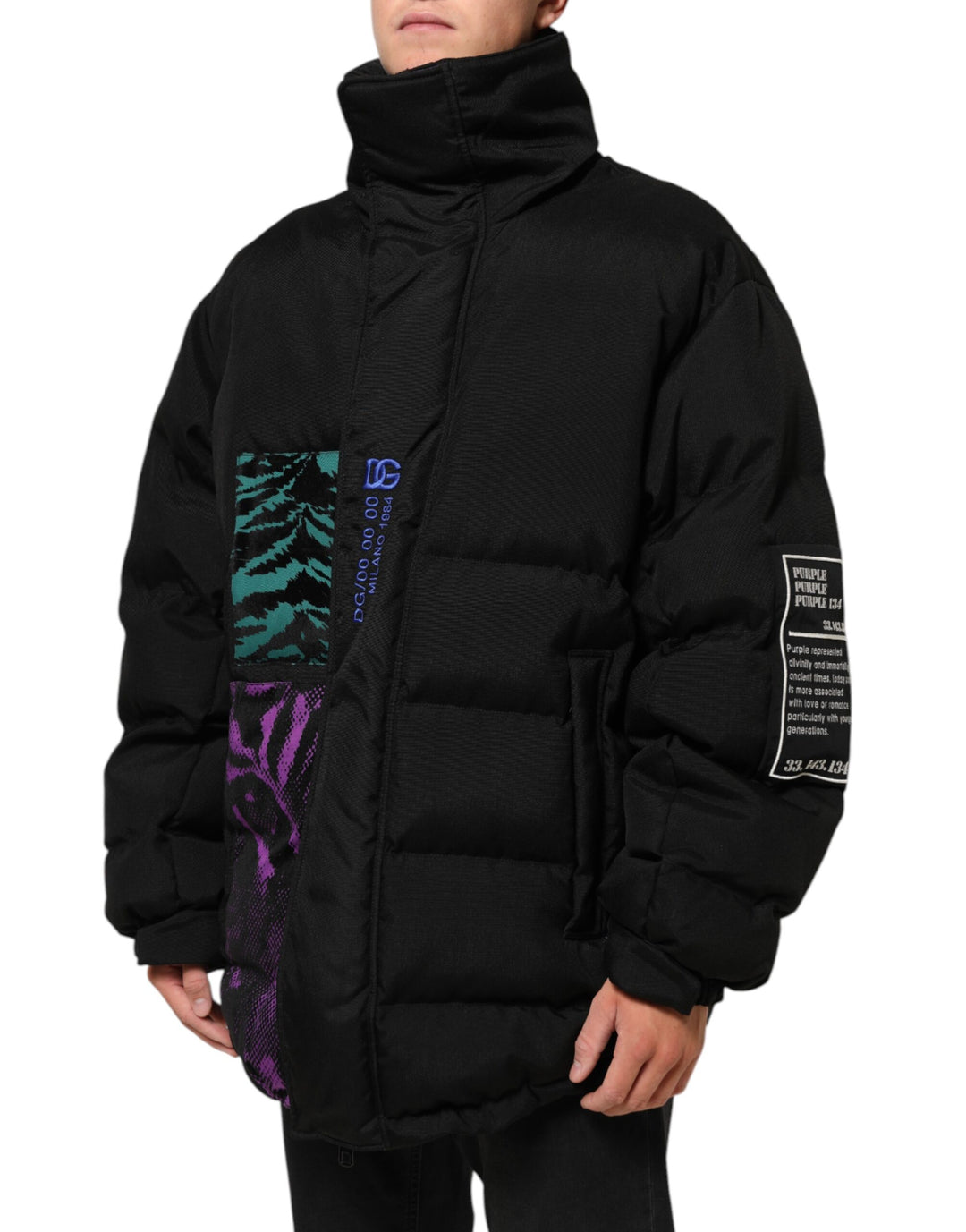 Dolce &amp; Gabbana Sample Sale Dolce &amp; Gabbana Black Nylon Puffer Men Full Zip Jacket - | Designer outlet
