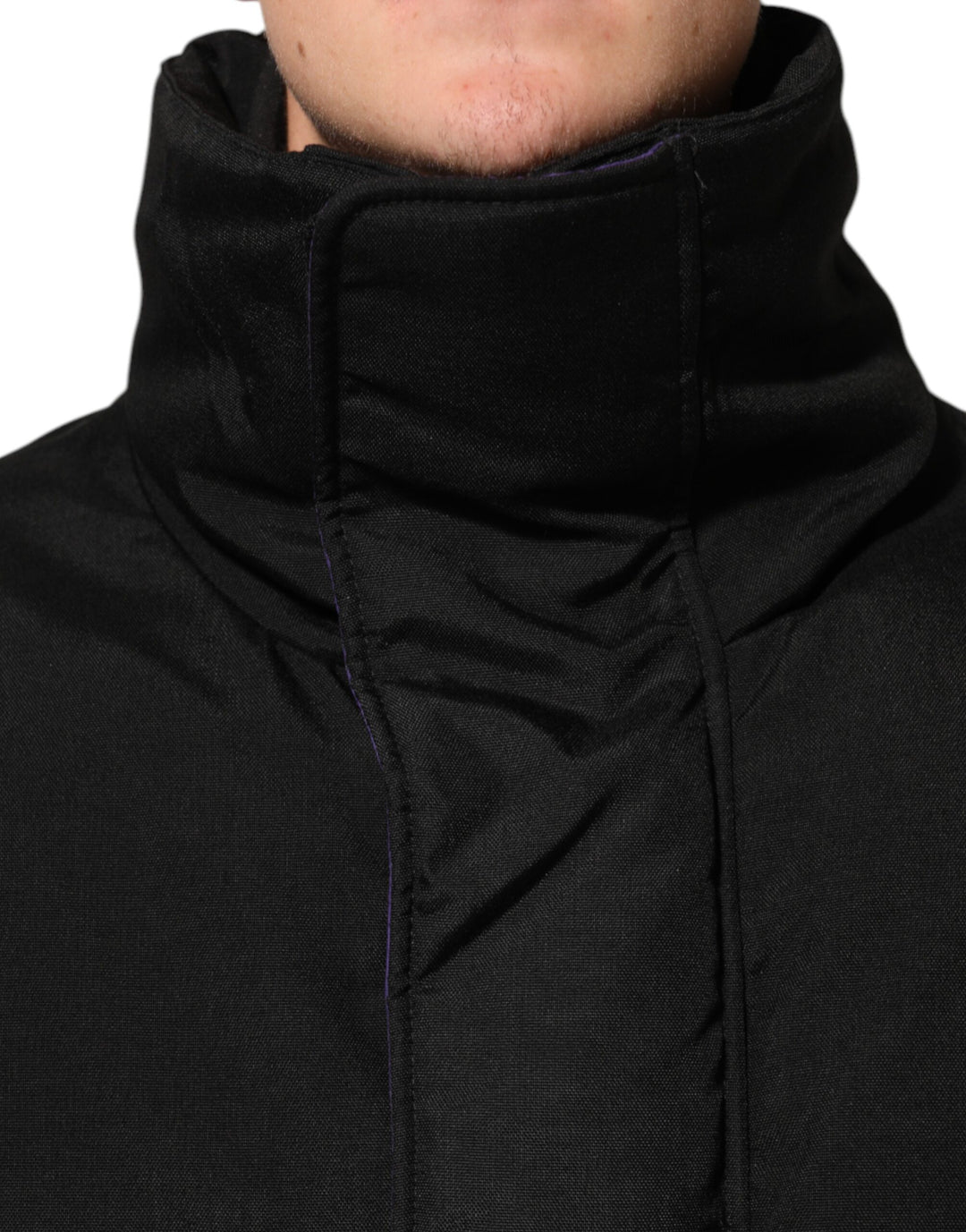 Dolce &amp; Gabbana Sample Sale Dolce &amp; Gabbana Black Nylon Puffer Men Full Zip Jacket - | Designer outlet