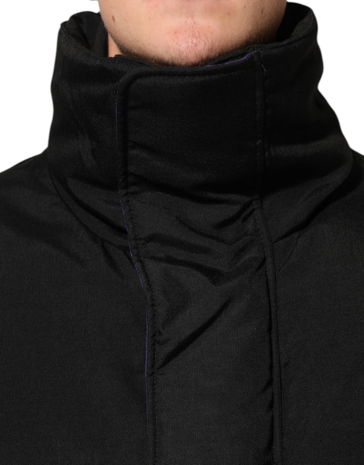 Dolce &amp; Gabbana Sample Sale Dolce &amp; Gabbana Black Nylon Puffer Men Full Zip Jacket - | Designer outlet