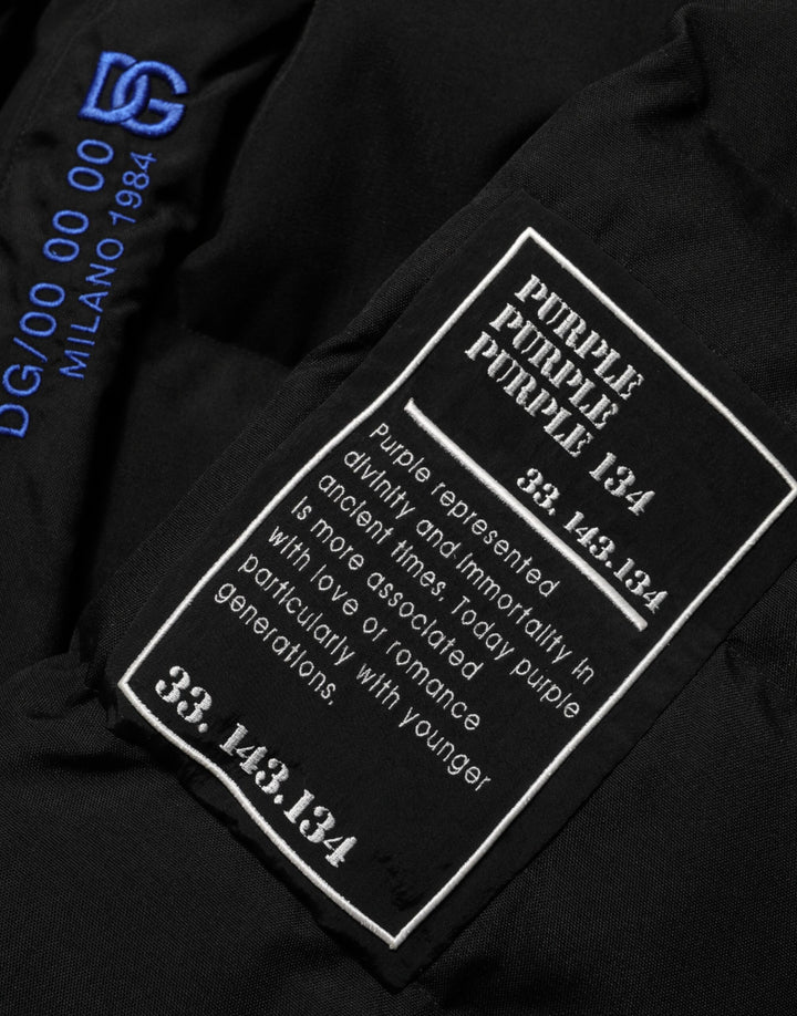 Dolce &amp; Gabbana Sample Sale Dolce &amp; Gabbana Black Nylon Puffer Men Full Zip Jacket - | Designer outlet