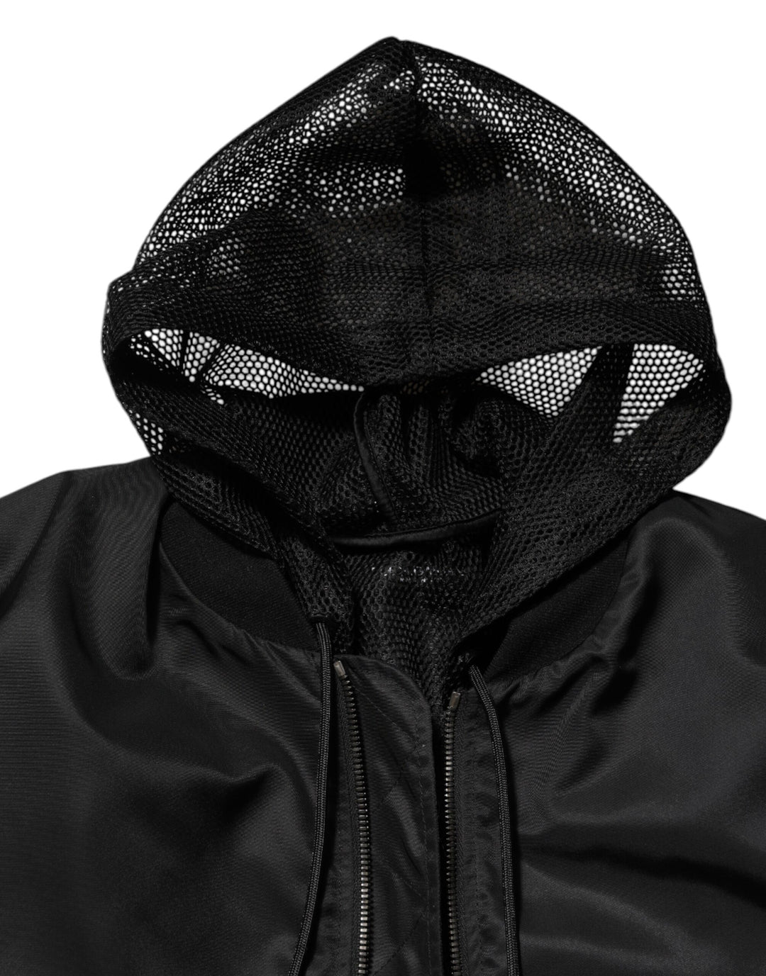 Dolce &amp; Gabbana Sample Sale Dolce &amp; Gabbana Black Nylon Hooded Full Zip Bomber Men Jacket - | Designer outlet