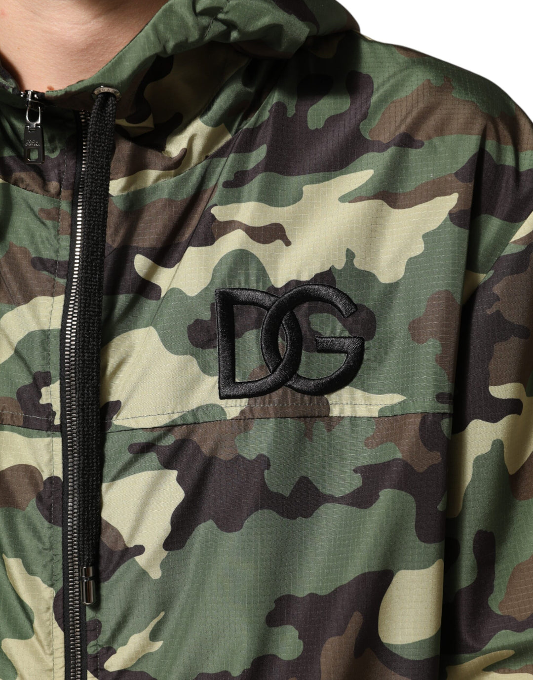 Dolce &amp; Gabbana Sample Sale Dolce &amp; Gabbana Green Camouflage Hooded Sweatshirt Jacket - | Designer outlet