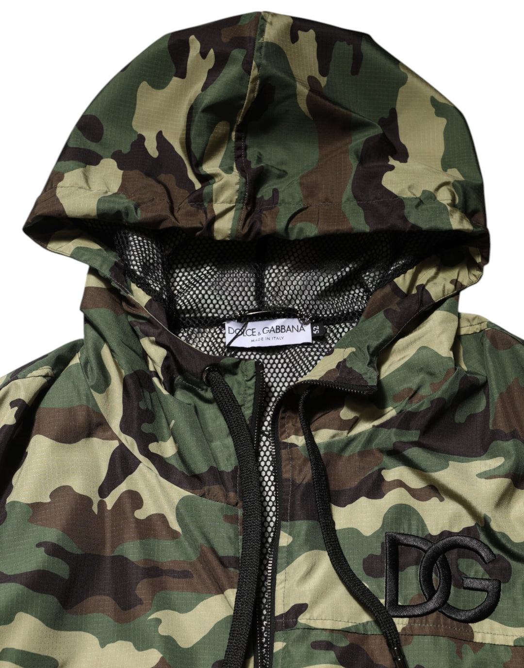 Dolce &amp; Gabbana Sample Sale Dolce &amp; Gabbana Green Camouflage Hooded Sweatshirt Jacket - | Designer outlet