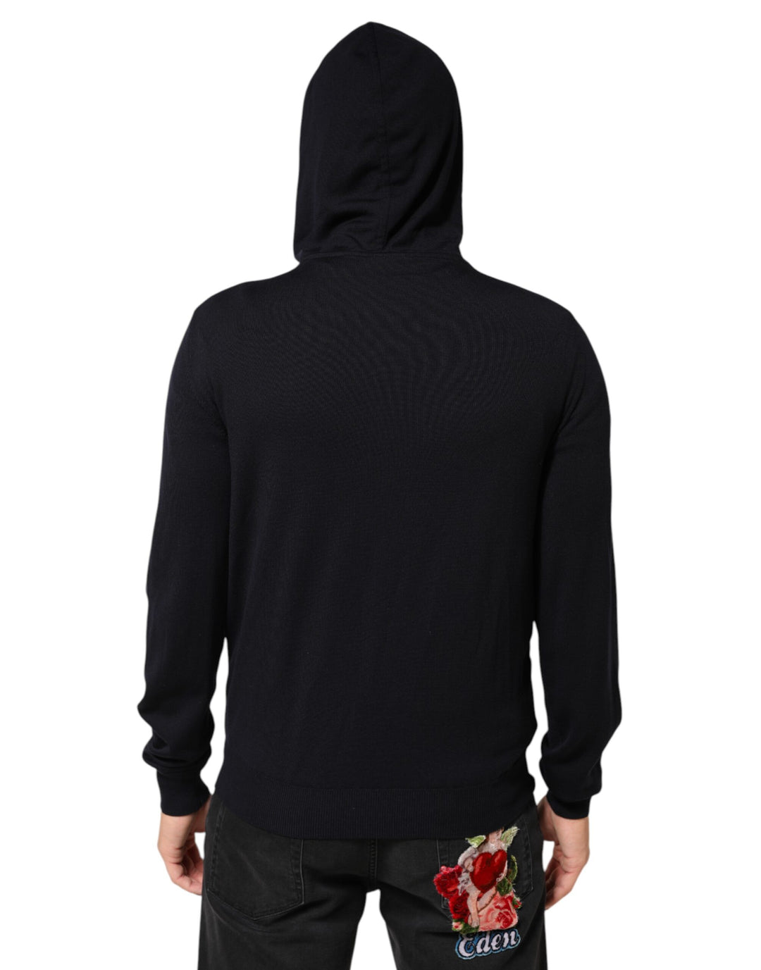 Dolce &amp; Gabbana Sample Sale Dolce &amp; Gabbana Black Leather Full Zip Hooded Blouson Jacket - | Designer outlet
