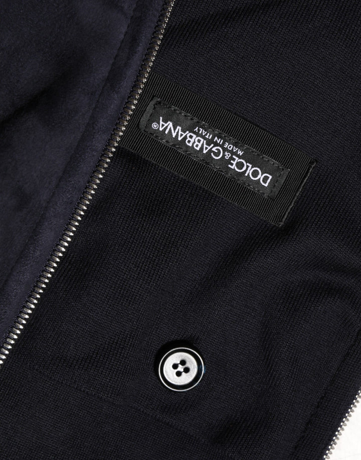 Dolce &amp; Gabbana Sample Sale Dolce &amp; Gabbana Black Leather Full Zip Hooded Blouson Jacket - | Designer outlet
