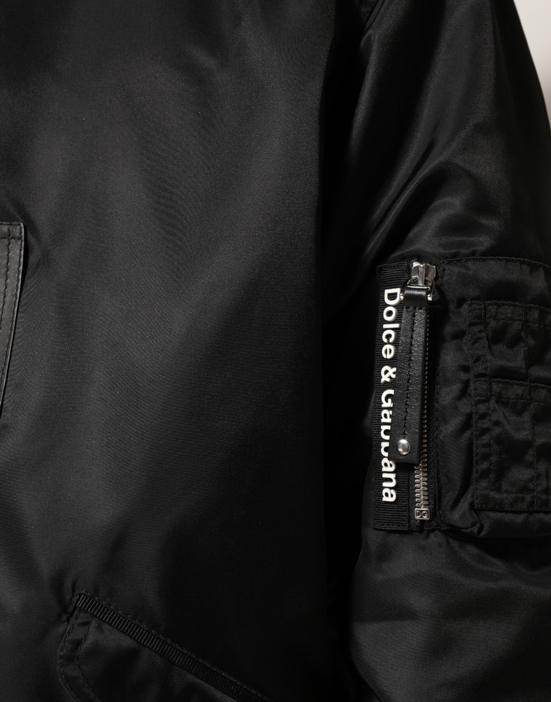 Dolce &amp; Gabbana Sample Sale Dolce &amp; Gabbana Black Cotton Hooded Full Zip Bomber Jacket - | Designer outlet