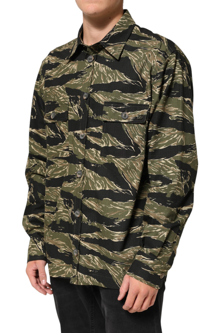 Dolce &amp; Gabbana Sample Sale Dolce &amp; Gabbana Multicolor Camouflage Cotton Casual Shirt - | Designer outlet