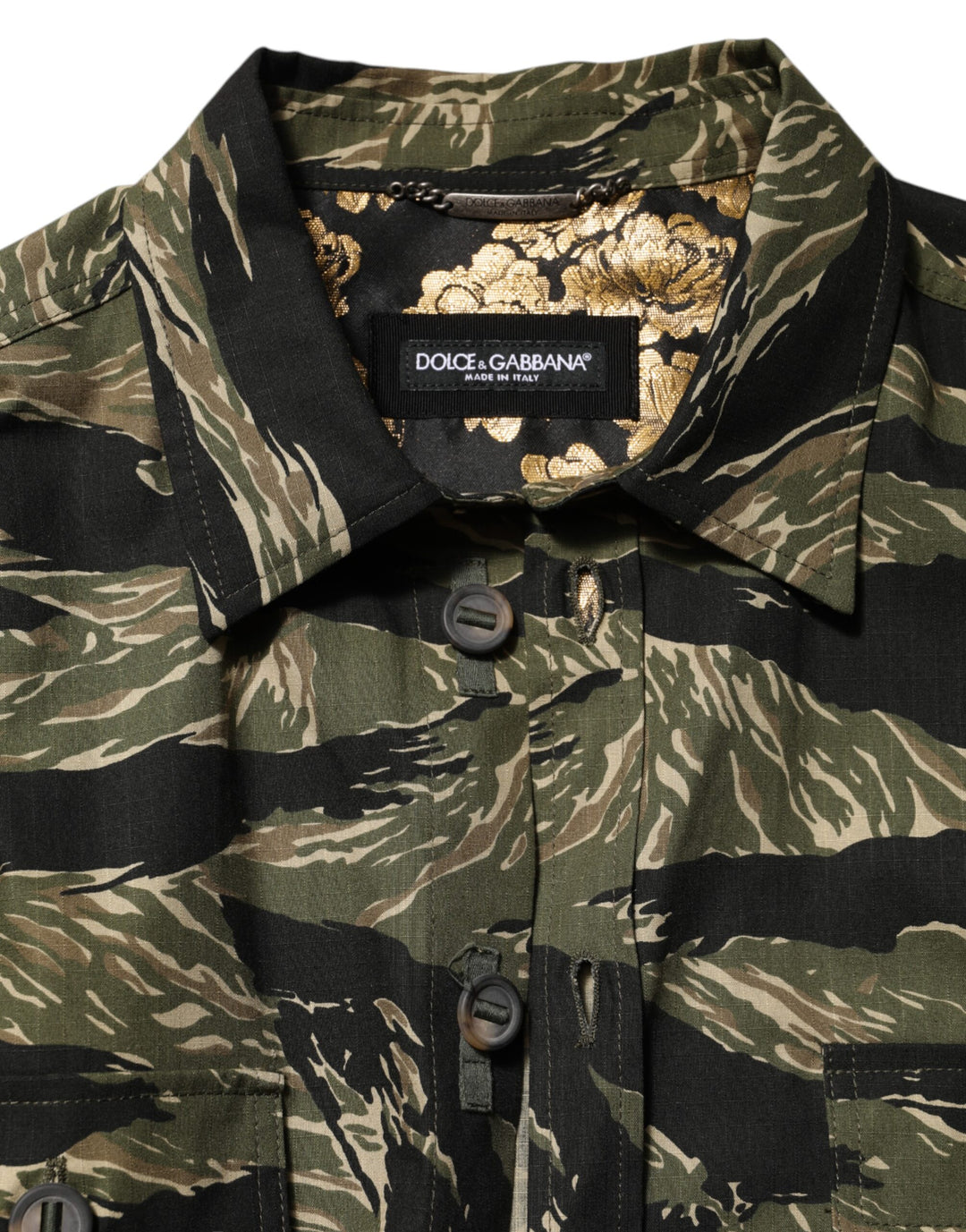 Dolce &amp; Gabbana Sample Sale Dolce &amp; Gabbana Multicolor Camouflage Cotton Casual Shirt - | Designer outlet