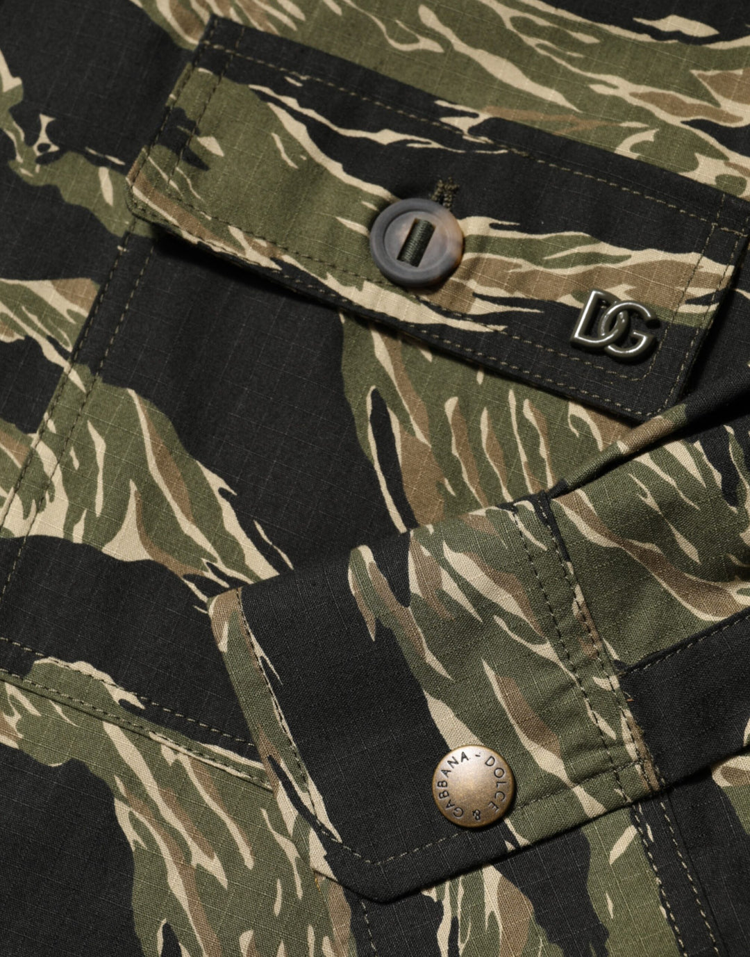 Dolce &amp; Gabbana Sample Sale Dolce &amp; Gabbana Multicolor Camouflage Cotton Casual Shirt - | Designer outlet