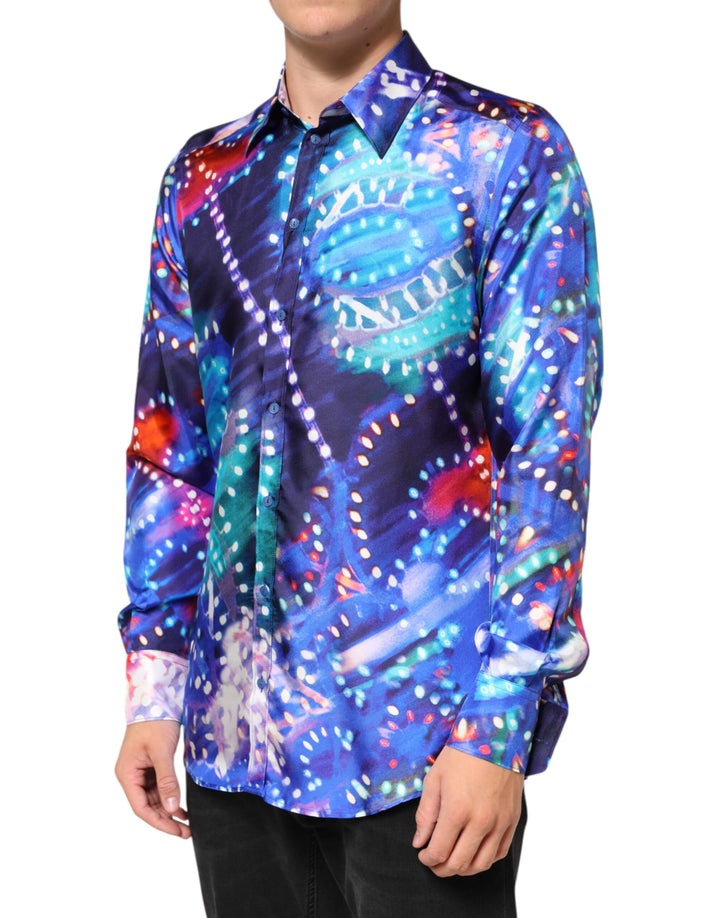 Dolce &amp; Gabbana Sample Sale Dolce &amp; Gabbana Multicolor Luminarie MARTINI Slim Men Shirt - | Designer outlet
