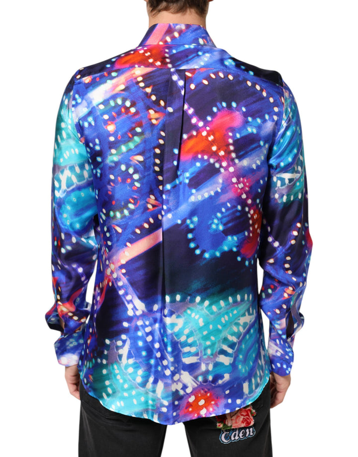 Dolce &amp; Gabbana Sample Sale Dolce &amp; Gabbana Multicolor Luminarie MARTINI Slim Men Shirt - | Designer outlet