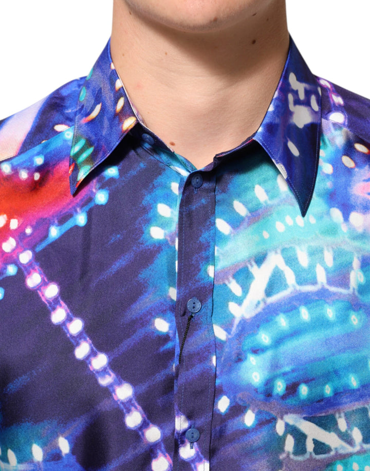 Dolce &amp; Gabbana Sample Sale Dolce &amp; Gabbana Multicolor Luminarie MARTINI Slim Men Shirt - | Designer outlet