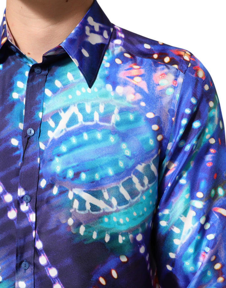 Dolce &amp; Gabbana Sample Sale Dolce &amp; Gabbana Multicolor Luminarie MARTINI Slim Men Shirt - | Designer outlet