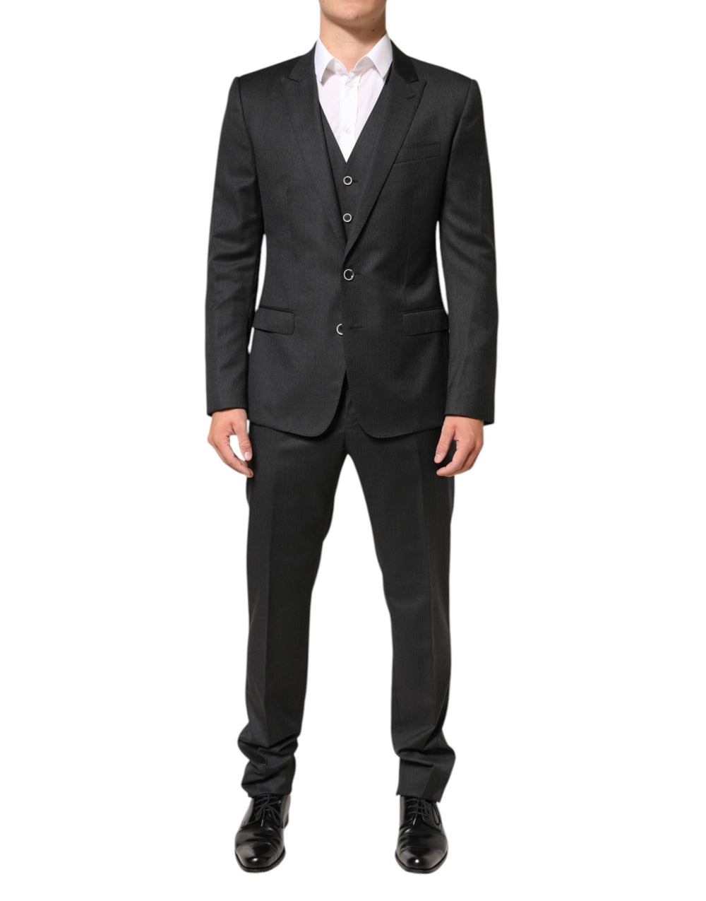 Dolce & Gabbana Black MARTINI 2 Buttons Suit 3 Piece Suit by Dolce & Gabbana outlet now on sale