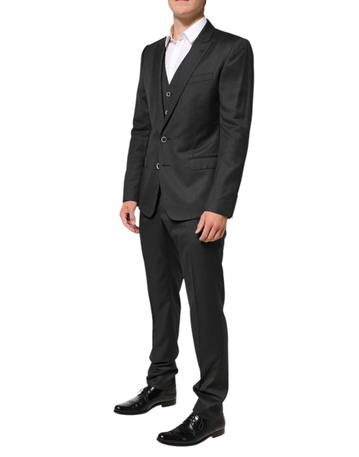 Dolce & Gabbana Black MARTINI 2 Buttons Suit 3 Piece Suit by Dolce & Gabbana outlet now on sale