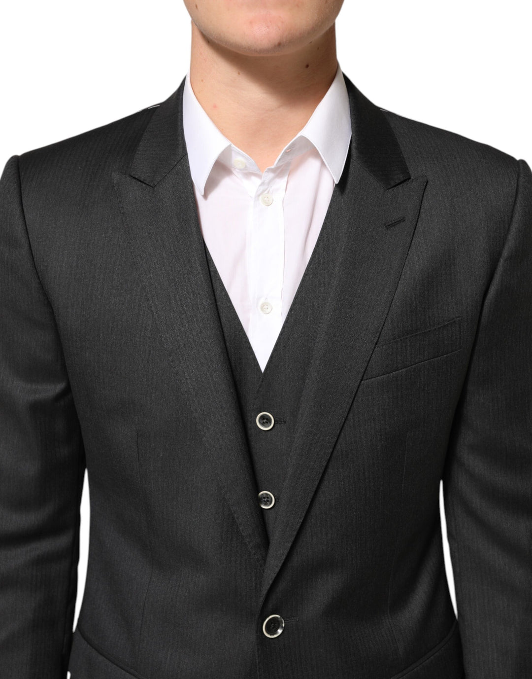 Dolce & Gabbana Black MARTINI 2 Buttons Suit 3 Piece Suit by Dolce & Gabbana outlet now on sale