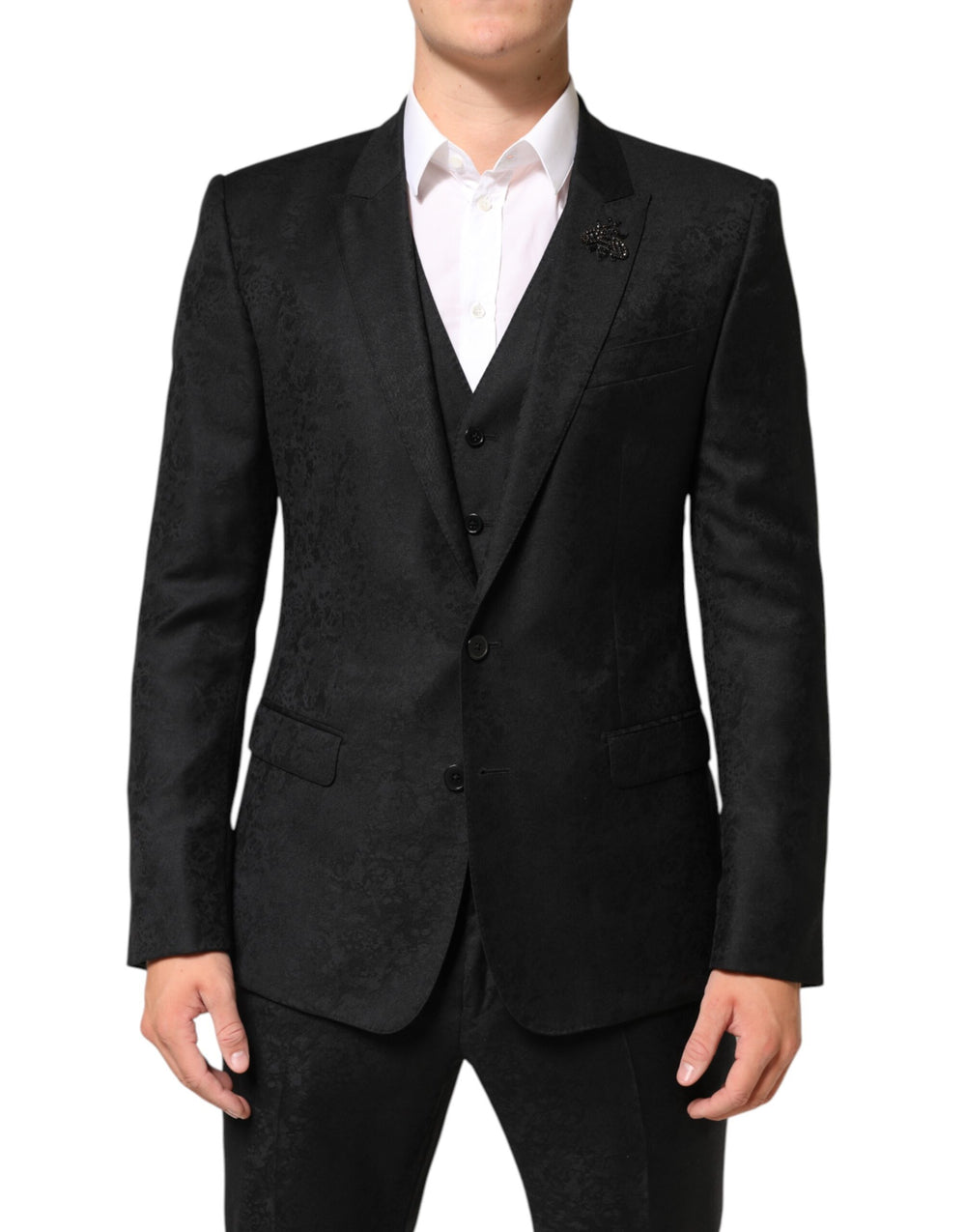 Dolce & Gabbana Black MARTINI 2 Buttons Suit 3 Piece Suit by Dolce & Gabbana outlet now on sale