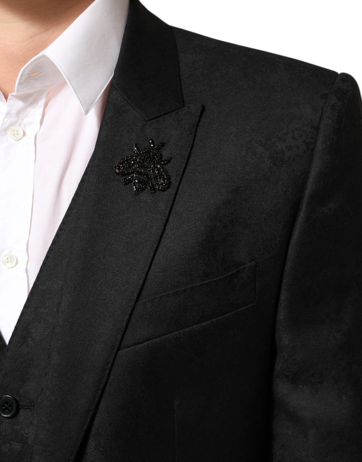 Dolce & Gabbana Black MARTINI 2 Buttons Suit 3 Piece Suit by Dolce & Gabbana outlet now on sale