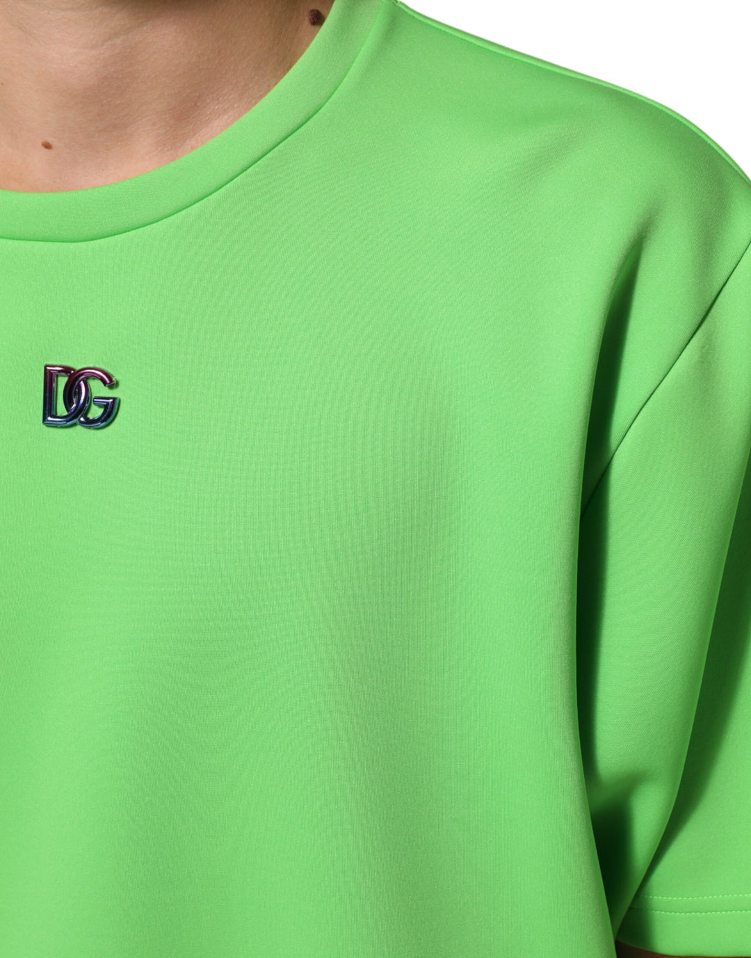 Dolce &amp; Gabbana Green Logo Crew Neck Short Sleeves T-shirt by Dolce &amp; Gabbana outlet now on sale