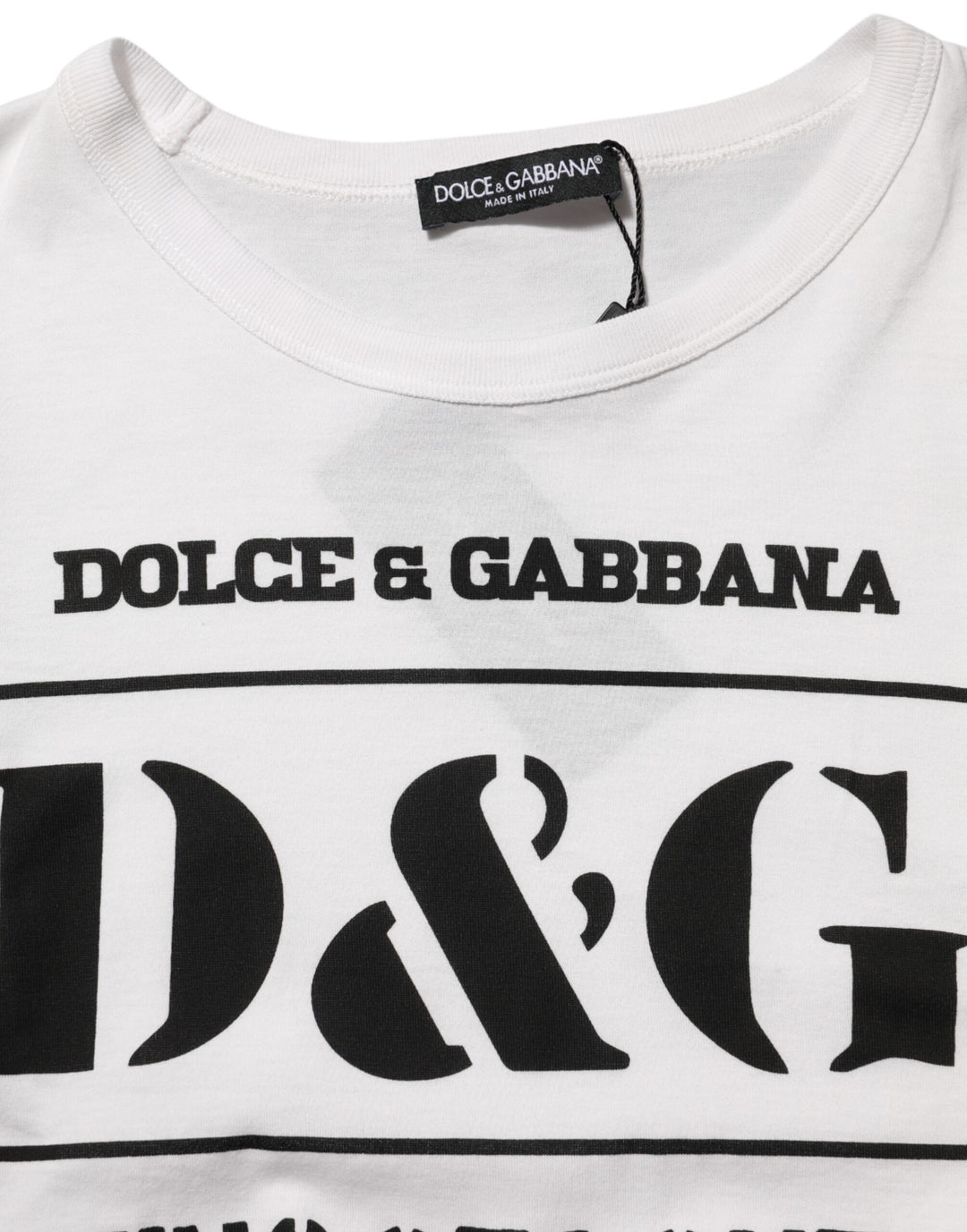 Dolce &amp; Gabbana White Logo Camouflage Crew Neck Men T-shirt by Dolce &amp; Gabbana outlet now on sale