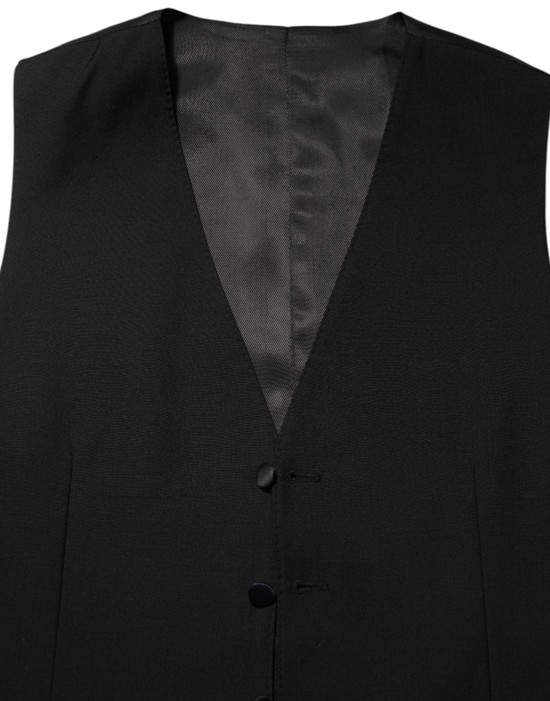 Dolce & Gabbana Black Wool Dress Formal Men Waistcoat Vest by Dolce & Gabbana outlet now on sale