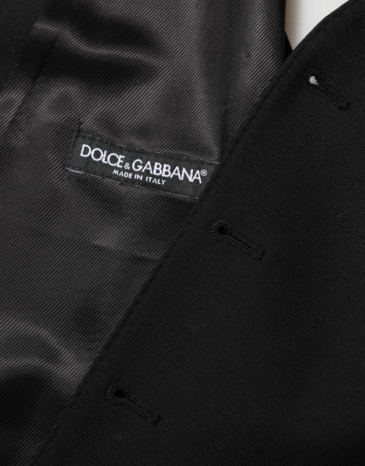 Dolce & Gabbana Black Wool Dress Formal Men Waistcoat Vest by Dolce & Gabbana outlet now on sale