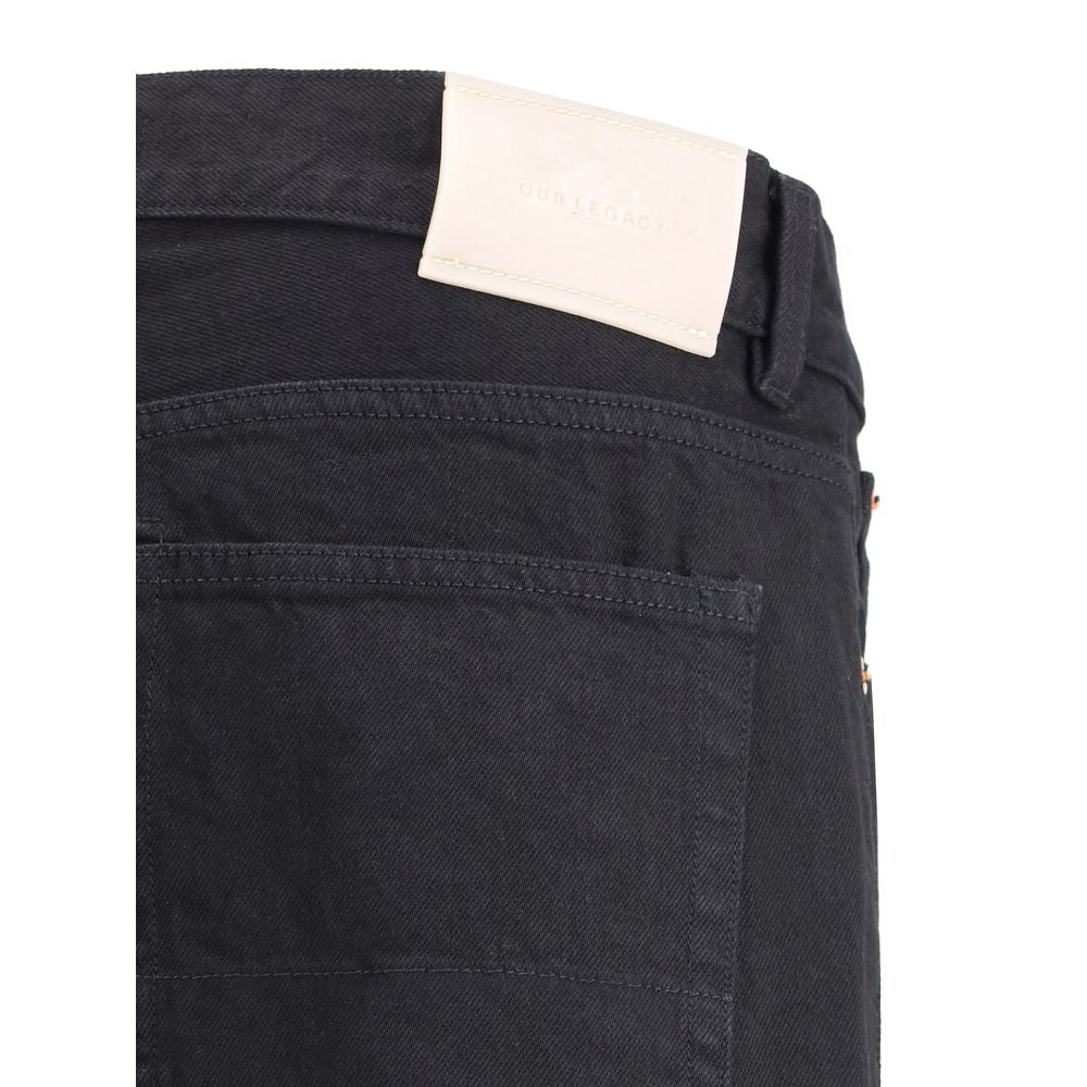 Our Legacy Black Cotton Straight-Leg Jeans by Our Legacy outlet now on sale