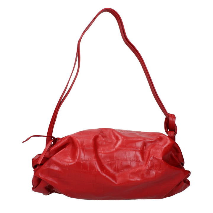 Jil Sander Red Leather Shoulder Bags