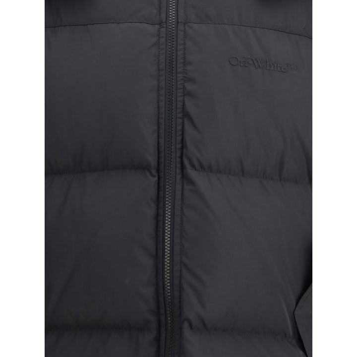 Off-White Hooded Diagonal Arrow Down Jacket