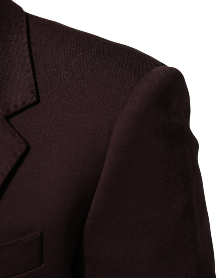 Dolce & Gabbana Maroon Cotton 2 Buttons Suit Jacket Blazer by Dolce & Gabbana outlet now on sale