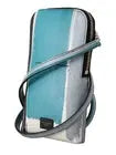 Dolce &amp; Gabbana Blue Leather Cross Body Neck Strap Card Slot Phone Pocket