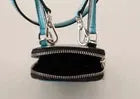 Dolce &amp; Gabbana Blue Leather Cross Body Neck Strap Card Slot Phone Pocket