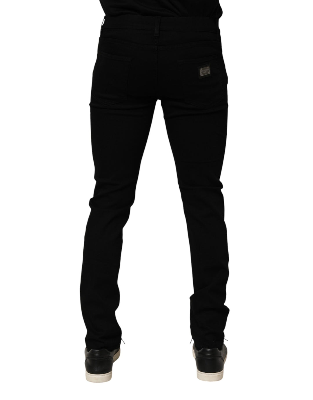 Dolce &amp; Gabbana Sample Sale Dolce &amp; Gabbana Black Cotton Stretch Slim Fit Men Denim Jeans - | Designer outlet