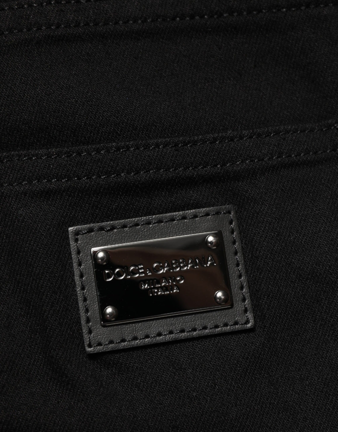 Dolce &amp; Gabbana Sample Sale Dolce &amp; Gabbana Black Cotton Stretch Slim Fit Men Denim Jeans - | Designer outlet