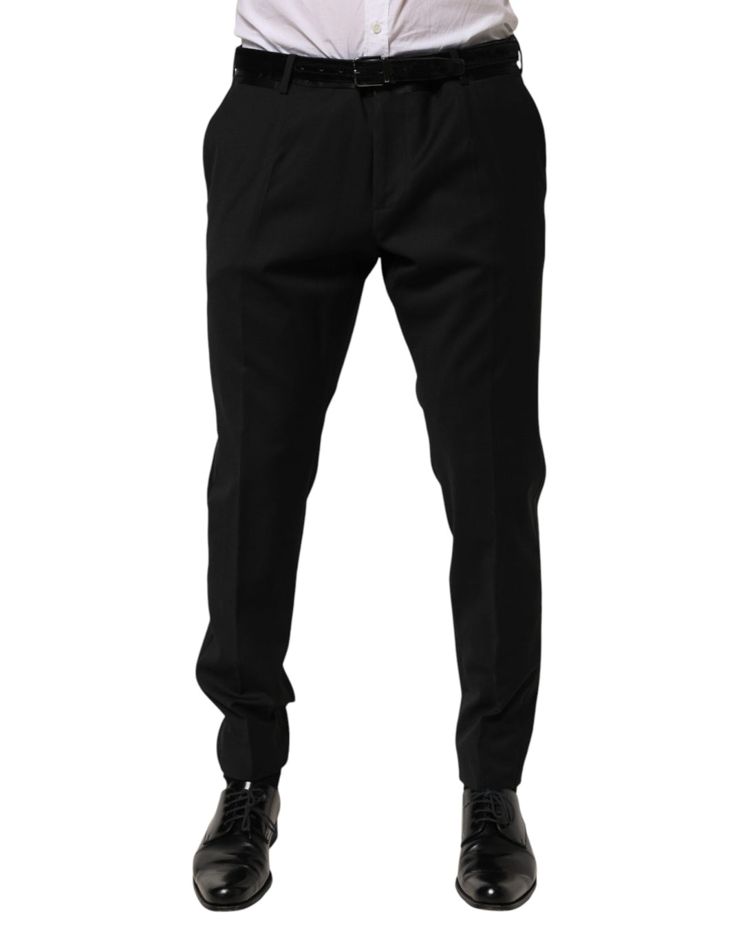 Dolce & Gabbana Men's Wool Formal Dress Trouser Pants 02+Pl+Se+Wv - Black