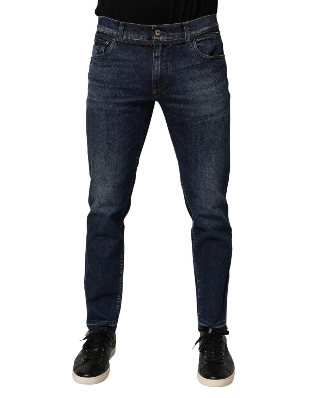 Dolce &amp; Gabbana Blue Cotton Stretch Skinny Men Denim Jeans by Dolce &amp; Gabbana outlet now on sale