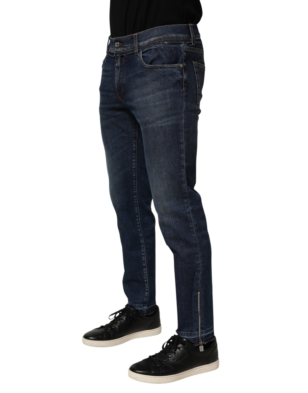 Dolce &amp; Gabbana Blue Cotton Stretch Skinny Men Denim Jeans by Dolce &amp; Gabbana outlet now on sale