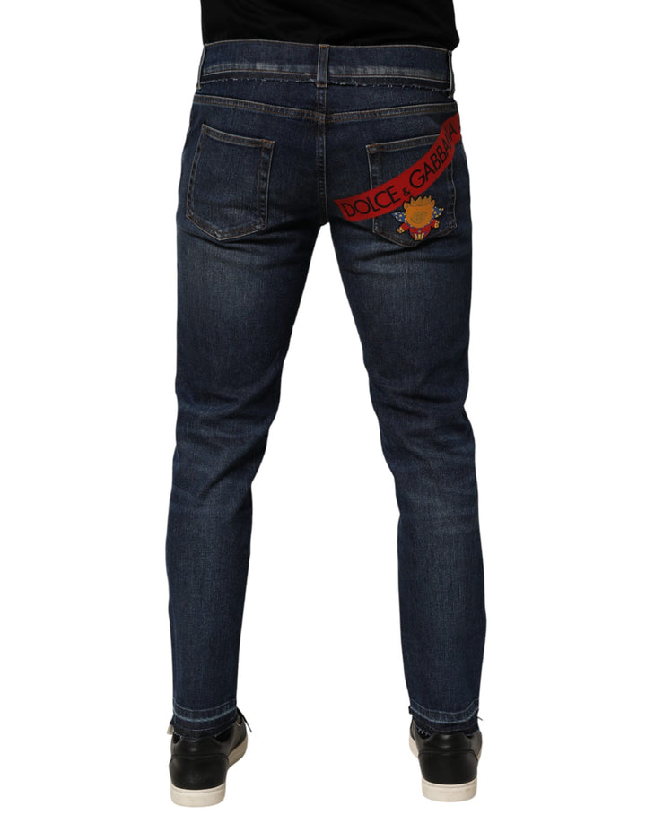 Dolce &amp; Gabbana Blue Cotton Stretch Skinny Men Denim Jeans by Dolce &amp; Gabbana outlet now on sale