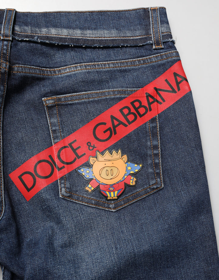 Dolce &amp; Gabbana Blue Cotton Stretch Skinny Men Denim Jeans by Dolce &amp; Gabbana outlet now on sale